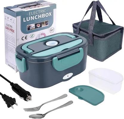 HOMEFISH 1.5L Electric Lunch Box 60W Speed Heating Car Or AC Heating Travel Office Home Use Gift Knife And Insulated Handbag