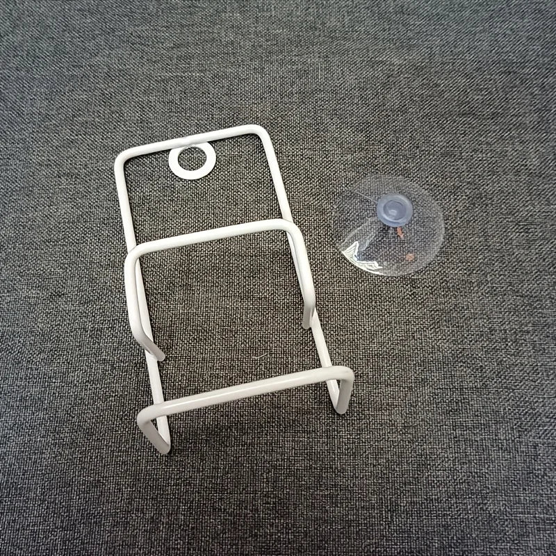 1pc Sink Sponge Soap Rack, Faucet Sponge Drain Rack, Bathroom Suction Wall Rack, Kitchen Storage Accessory