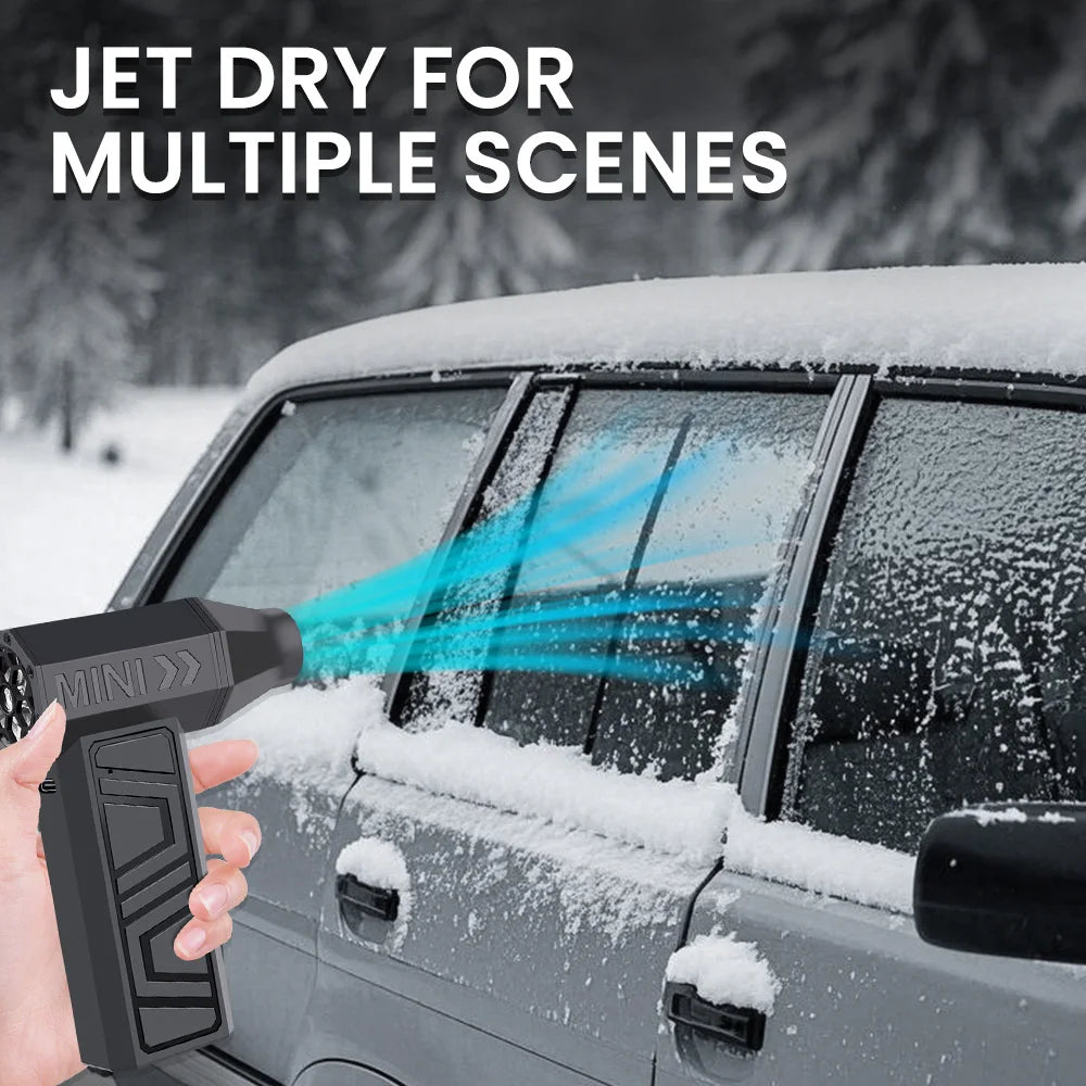 Turbo Jet Fan Electric Air Duster Portable 130000RPM Cleaning Blower Tool Car Blowing Snow 4 Gears adjustable Type-C Charging