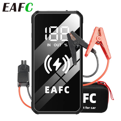 EAFC 2000A/1200A Car Battery Jump Starte 12V Portable Power Bank Wireless Fast Charging Emergency Power Booster Starting Device