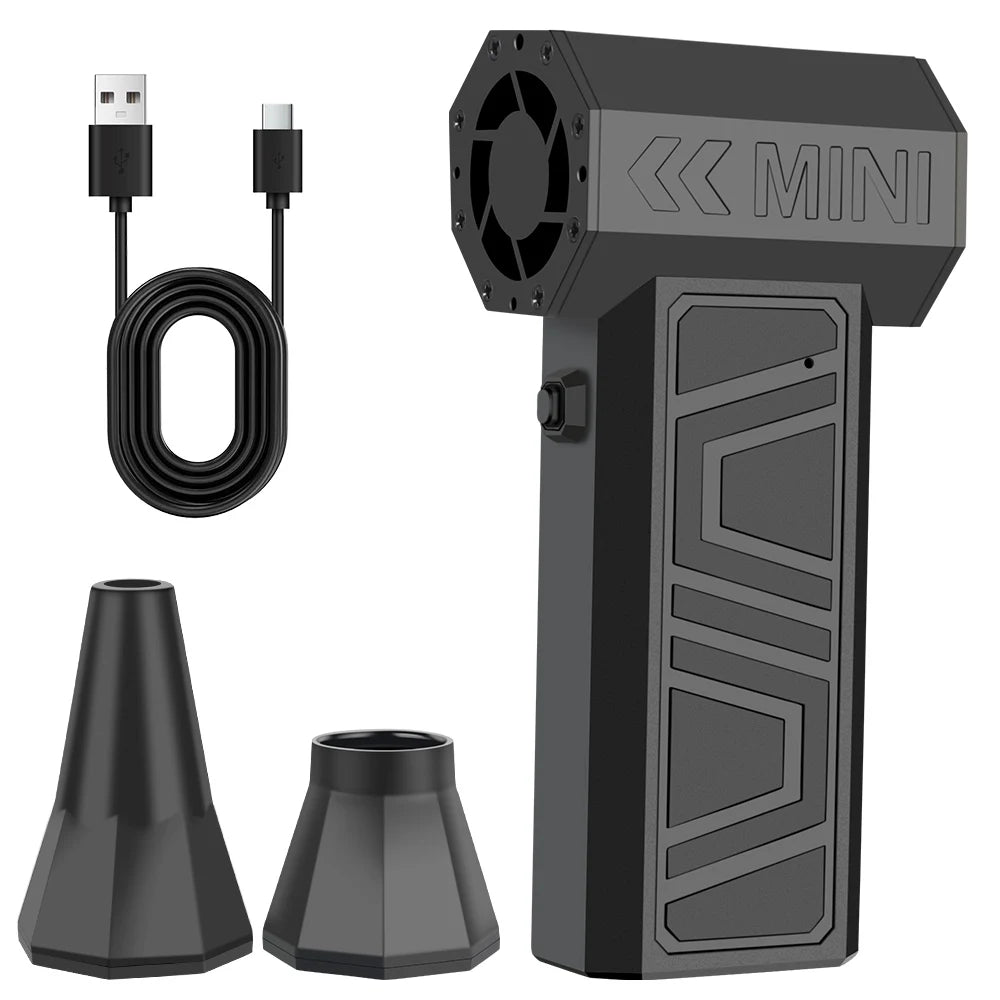 Turbo Jet Fan Electric Air Duster Portable 130000RPM Cleaning Blower Tool Car Blowing Snow 4 Gears adjustable Type-C Charging